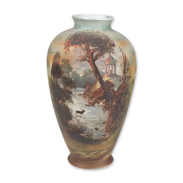 Royal Bayreuth Bavaria Tapestry Porcelain Scenic Vase
