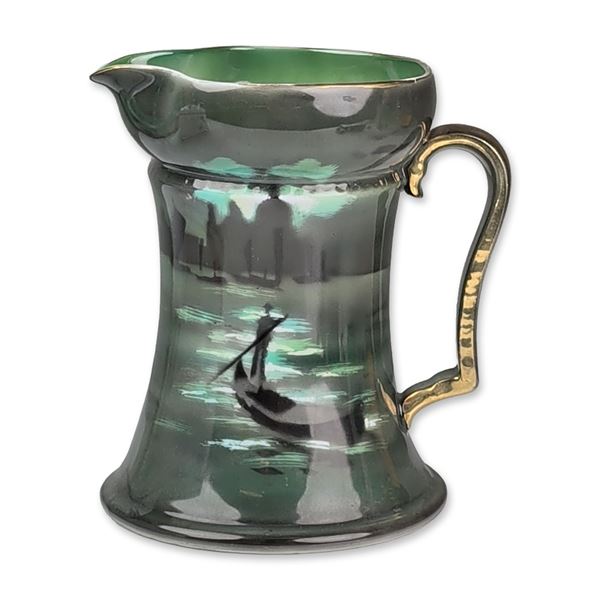 Royal Bayreuth Bavaria Hand Painted Porcelain Sailboat Pitcher