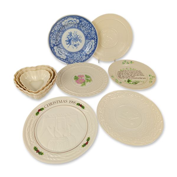 10pc Belleek Porcelain & Spode Earthenware Tableware Assortment