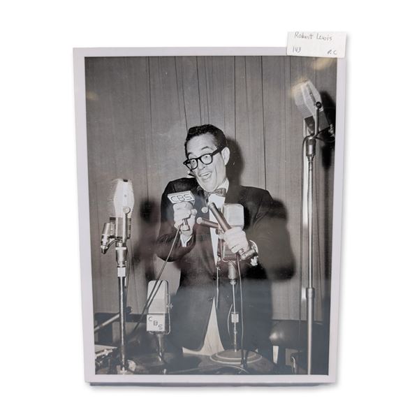 Robert Q. Lewis CBS Radio Press Photograph and Press Release