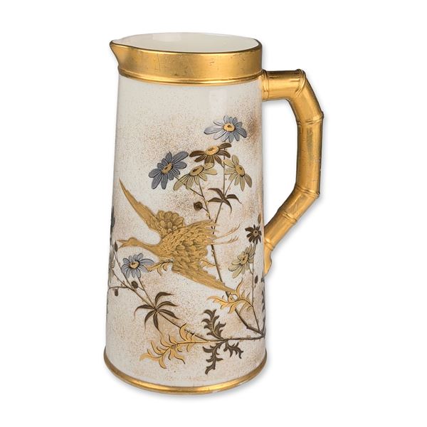 S. Hancock and Sons Aesthetic Movement Porcelain Pitcher