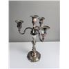 Image 2 : 2pc Rococo Style Silver-Toned Five-Light Candelabra