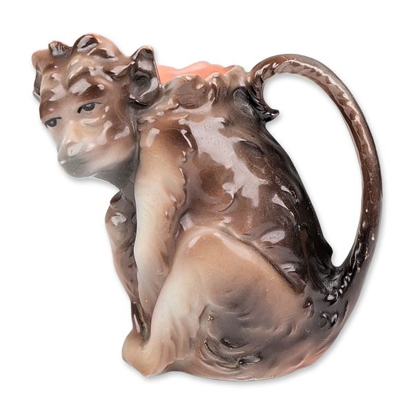 Royal Bayreuth Ceramic Brown Rhesus Monkey Creamer