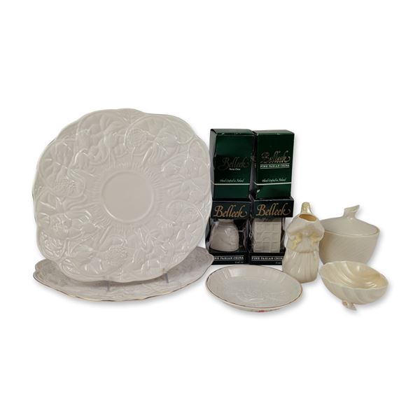 10pc Belleek Fine Parian China Tableware Assortment