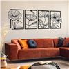 Image 3 : 4PCS Modern Metal Floral/Poppy Wall Art (16.5" x 11.8" Size Each) Line Flower Art Decor (Black) New!