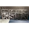 Image 6 : 4PCS Modern Metal Floral/Poppy Wall Art (16.5" x 11.8" Size Each) Line Flower Art Decor (Black) New!
