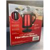 Image 2 : Hamilton Beach 1500W Stainless Steel Electric Kettle (1.0 Litre) Red w/ Auto Shutoff - New Sealed!