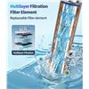 Image 4 : Handheld High-Pressure Adjustable Shower Head; 3 Spray Modes with Hose & 5 Filters - NEW