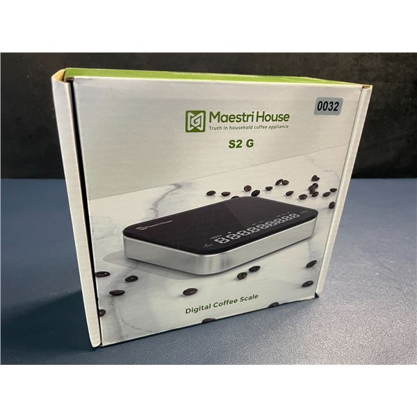 Maestri House S2 Digital Coffee Scale with Timer; Barista Coffee Scale Kit w/ Carrying Case - NEW