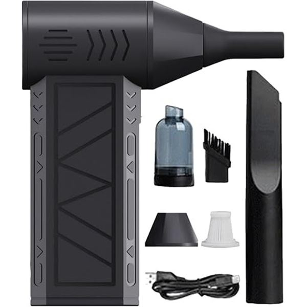 Portable Mini Jet Fan Blower/2-in-1 Cordless Electric Air Duster & Vacuum with Attachments - New