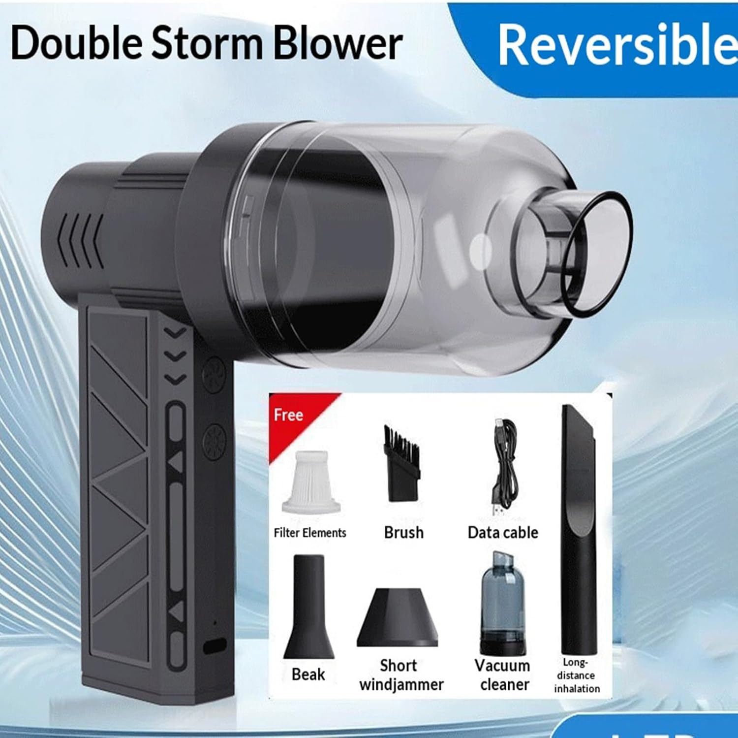 Portable Mini Jet Fan Blower/2-in-1 Cordless Electric Air Duster ...
