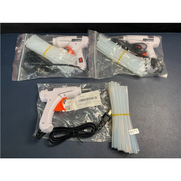 3 Mini Hot Glue Guns (20W); White Glue Guns with Glue Sticks - Multi-Purpose; Great for DIY/Crafts