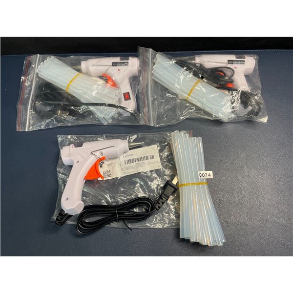 3 Mini Hot Glue Guns (20W); White Glue Guns with Glue Sticks - Multi-Purpose; Great for DIY/Crafts