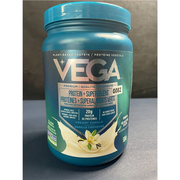 VEGA Premium Protein + Supergreens Plant-Based Protein Powder (526g) Creamy Vanilla - New Sealed