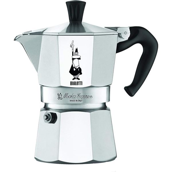 Bialetti Moka Express 3-Cup Expresso Maker/Coffee Maker - New Sealed!