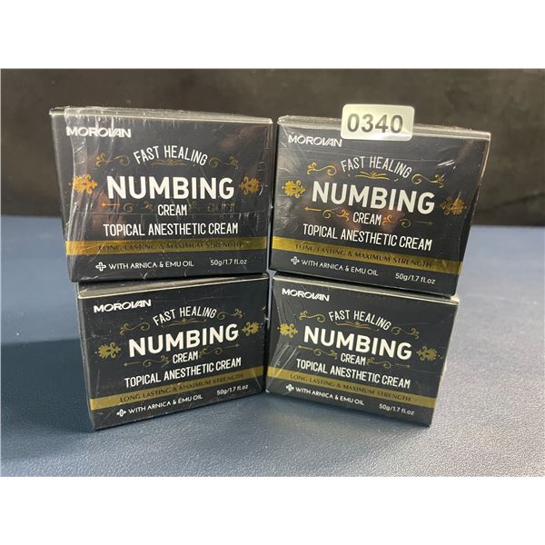 4 Boxes of Morovan Fast Healing Numbing Cream/Topical Anesthetic Creams (50g) New Sealed!