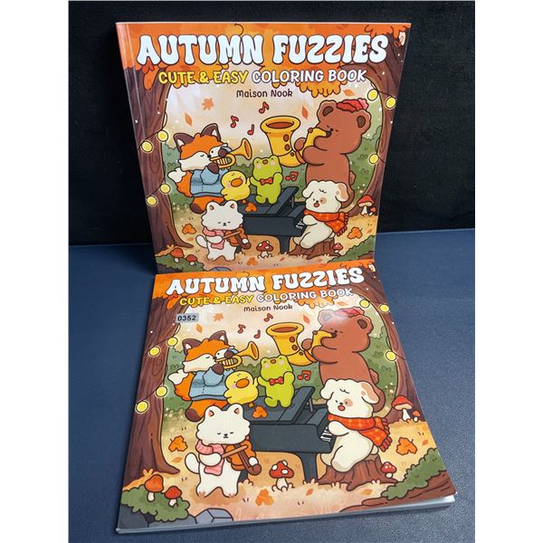 Lot of 2 "Autumn Fuzzies" Cute & Easy Coloring Books - Brand New