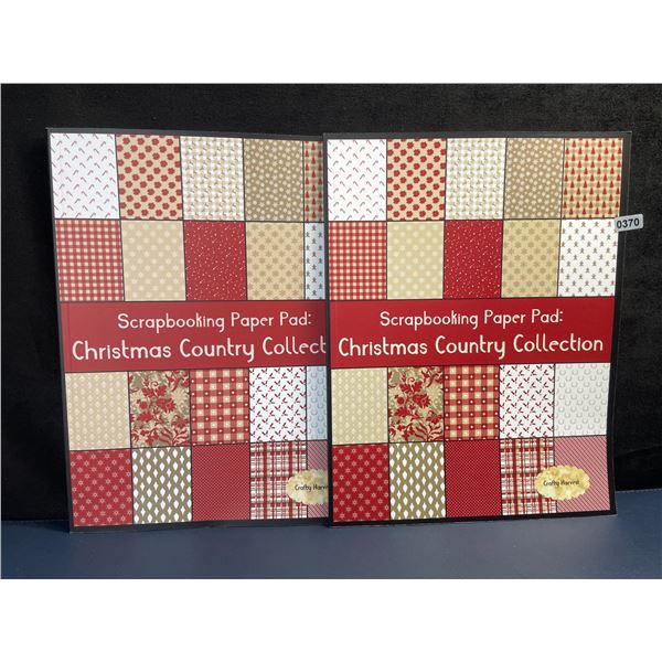 Lot of 2 Scrapbooking Paper Pads: Christmas Country Collection (Craft Harvest) Brand New!
