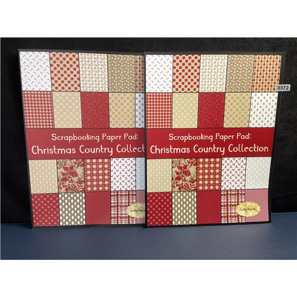 Lot of 2 Scrapbooking Paper Pads: Christmas Country Collection (Craft Harvest) Brand New!