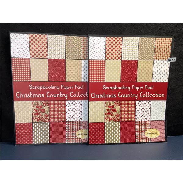 Lot of 2 Scrapbooking Paper Pads: Christmas Country Collection (Craft Harvest) Brand New!