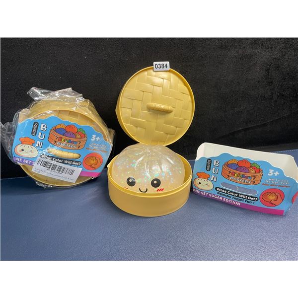 Lot of 2 Squishy Dumpling Toys for Kids (Ages 3+) Bao Bun Fidget Toys - New Sealed