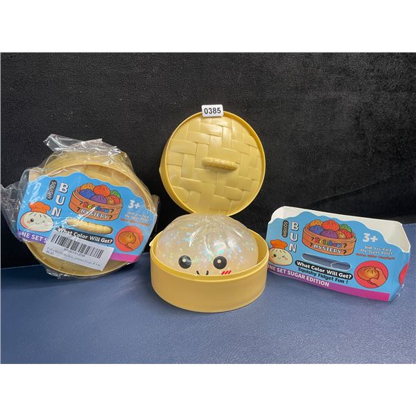 Lot of 2 Squishy Dumpling Toys for Kids (Ages 3+) Bao Bun Fidget Toys - New Sealed