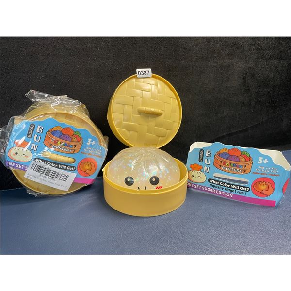 Lot of 2 Squishy Dumpling Toys for Kids (Ages 3+) Bao Bun Fidget Toys - New Sealed