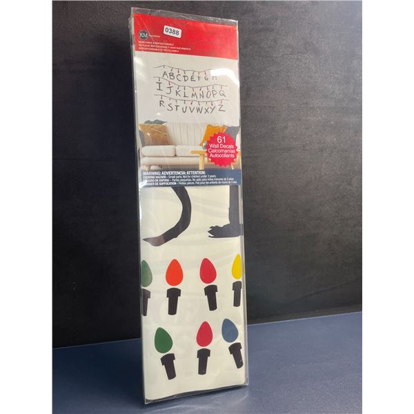 Stranger Things Wall Decals (61PCS) Removable & Repositionable; Peel & Stick Design - New