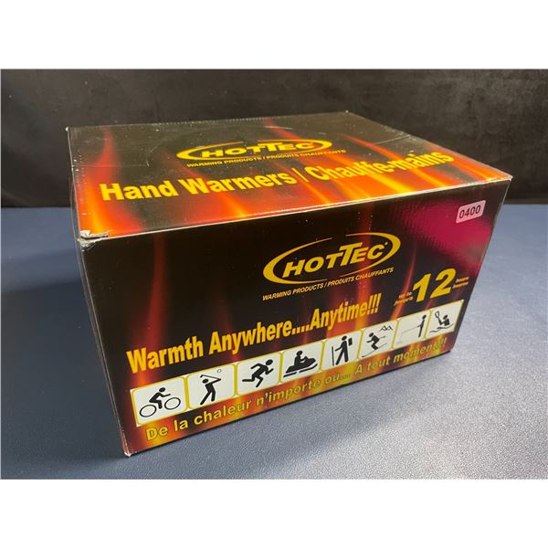 Box of 40 Pairs Hottec Instant Hand Warmers (12hrs Warmth) Fits into Gloves, Pockets, etc. New