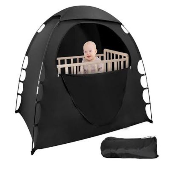Jonnick Crib Blackout Cover/Travel Portable Stretchy Cover for Playpens/Cribs - Brand New!
