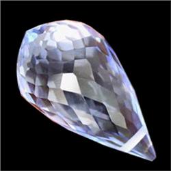 13.00ct Briolette Drilled Top Blue Quartz AAA (GEM-22531)