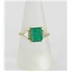 Image 2 : 3.2ct Ladies Top Colombian Emerald Diamond 14k Ring (JEW-1137)
