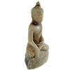 Image 3 : Large Antique White Marble Burma Buddha (ANT-149)