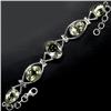 Image 2 : 95.43ct Enchanting Real Top Green Amethyst Sterling Bracelet   (JEW-1848)