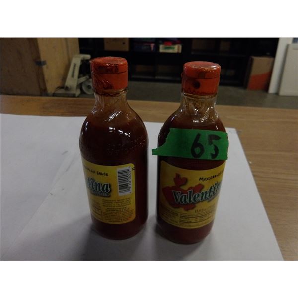 SHELF PULLS (AS IS):  MEXICAN HOT SAUCE - 2 BOTTLES