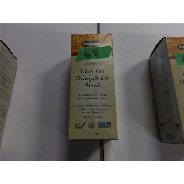 SHELF PULLS (AS IS):  UDOS OIL MEGA 3+6+9 BLEND (500 ML) - BOTTLE