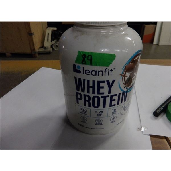 SHELF PULLS (AS IS):  LEAN FIT WHEY PROTEIN (2 KG) - CONTAINER