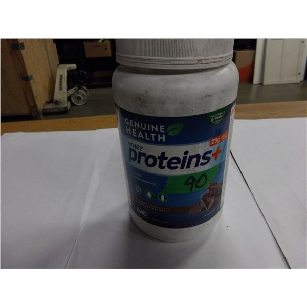 SHEL FPULLS (AS IS):  GENIUNE HEALTH NATURAL CHOCOLATE WHEY PROTEIN ???