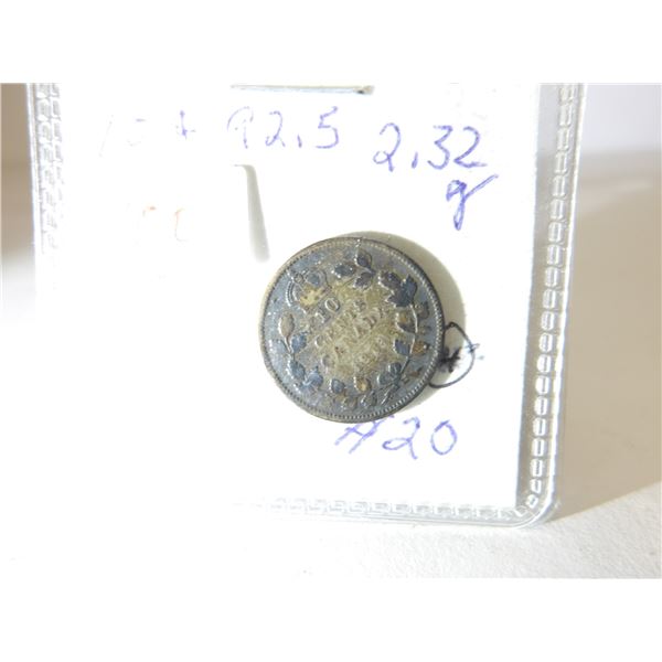 1913 CANADA KING GEORGE V SILVER DIME