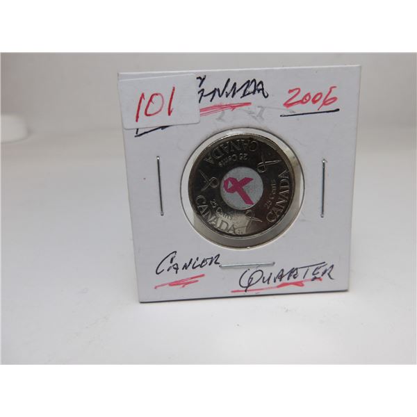 2006 CANADA CANCER BOOK MARK QUARTER