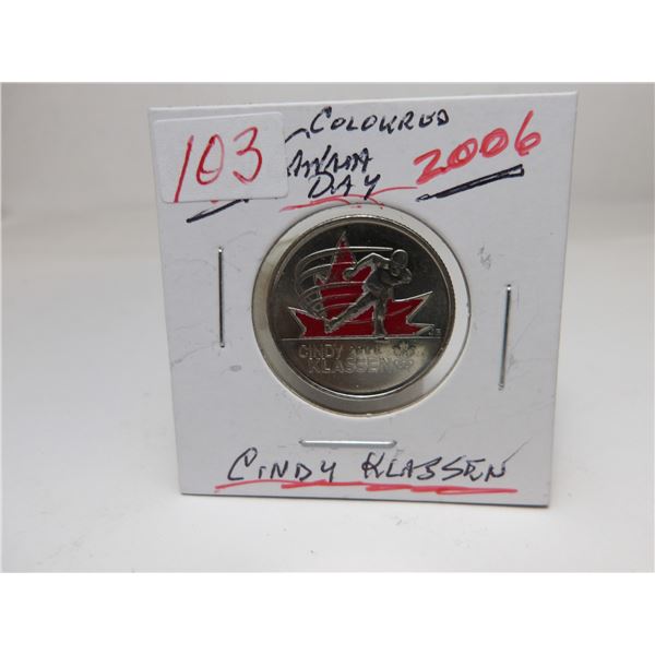 2006 CANADA CINDY KLASSEN COLORED CANADA DAY QUARTER