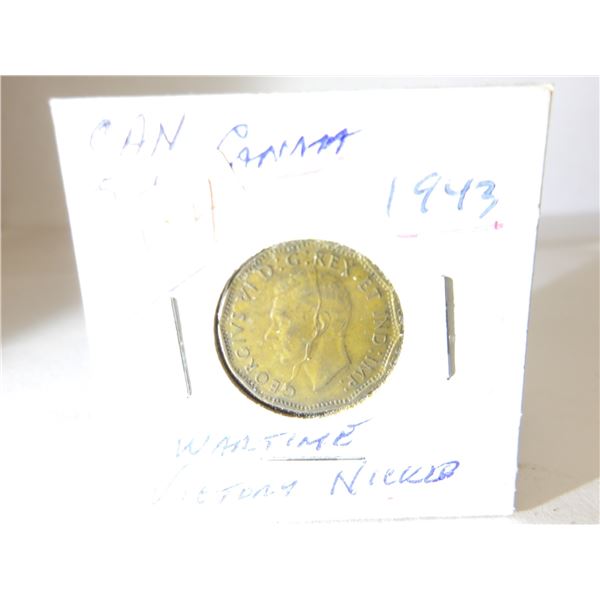 1943 CANADA VICTORY WARTIME NICKEL