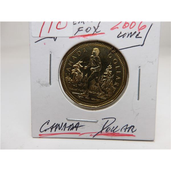 2006 CANADA TERRY FOX UNCIRCULATED DOLLAR