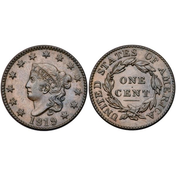 1819 N-2 R1 Large Date AU50
