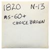 Image 4 : 1820 N-13 R1 Large Date MS60+