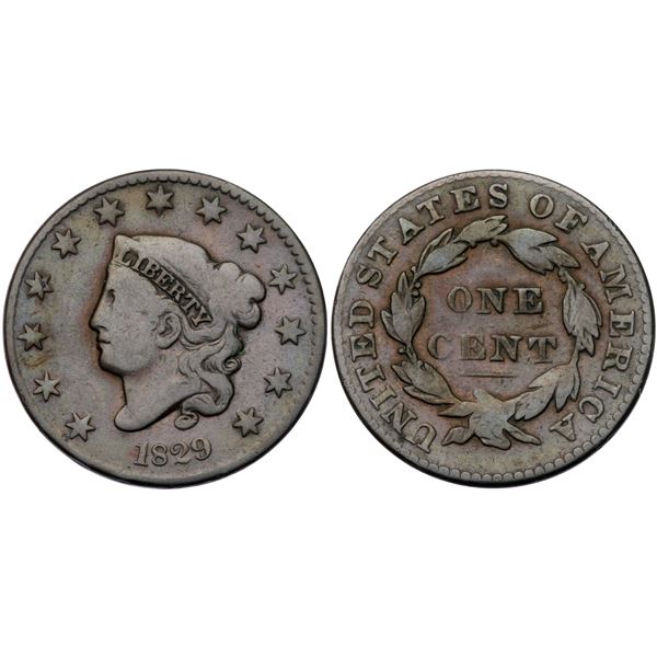 Trio of 1829 Cents with Medium Letters