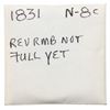 Image 4 : 1831 N-8 R3 Large Letters VG10