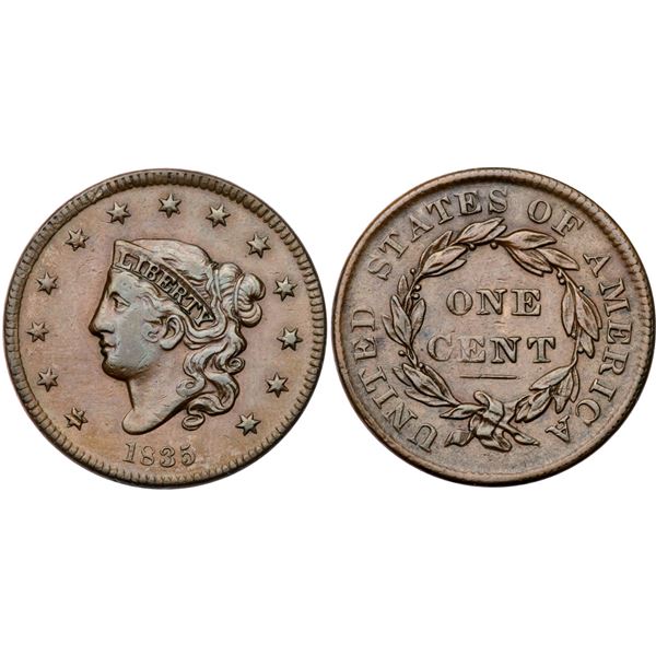 1835 N-6 R1 Head of 1834 VF25+