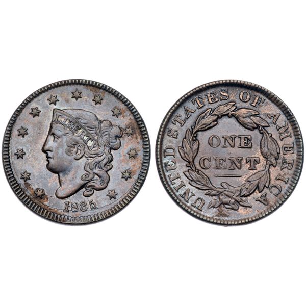 1835 N-13 R4 Head of 1834 VF30