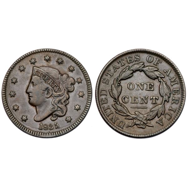 1835 N-13 R4 Head of 1834 VF25+